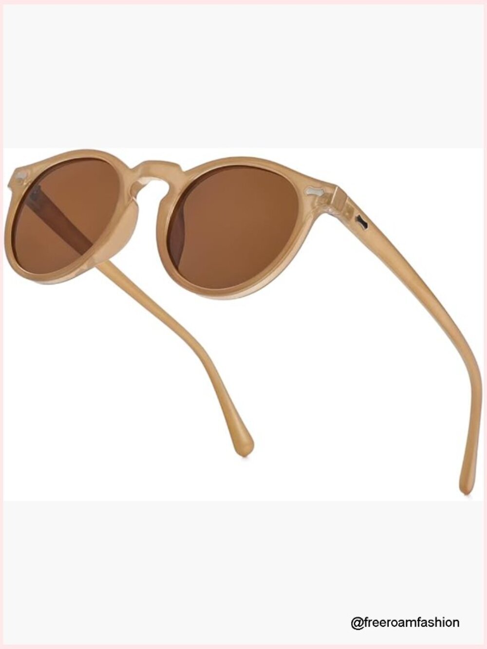 Retro Round Polarized Sunglasses UV400 Protection Unisex Adult